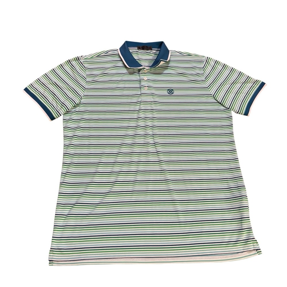 G/fore Golf Polo Multicolor Stripes Mens XL Summer Colorful Performance‎